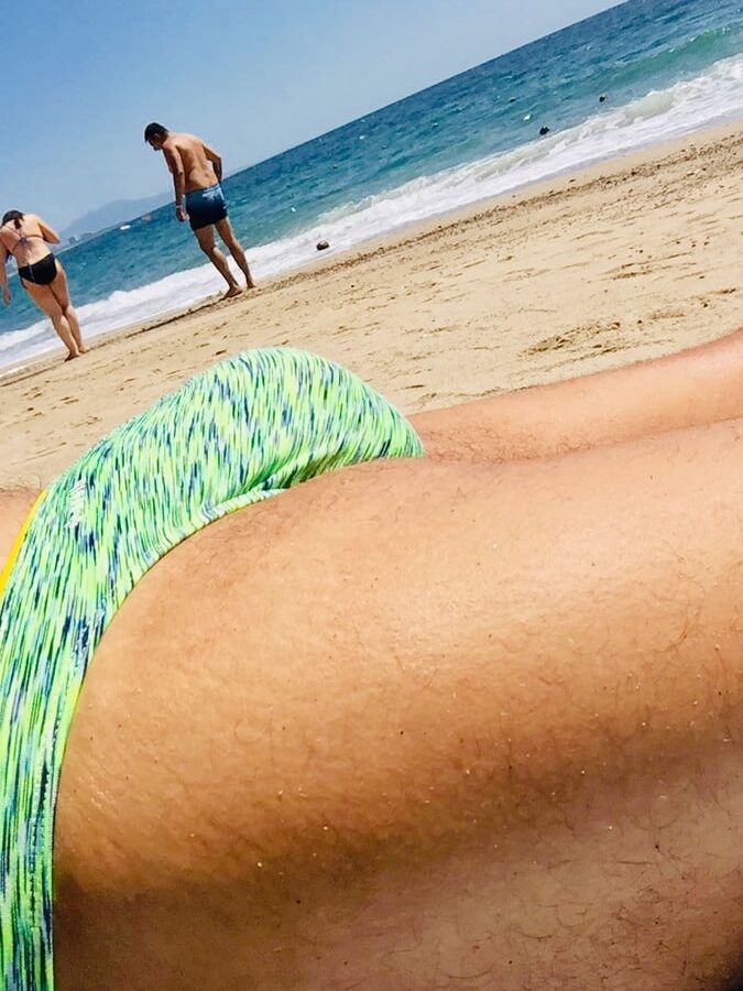 Green Thong at the Beach