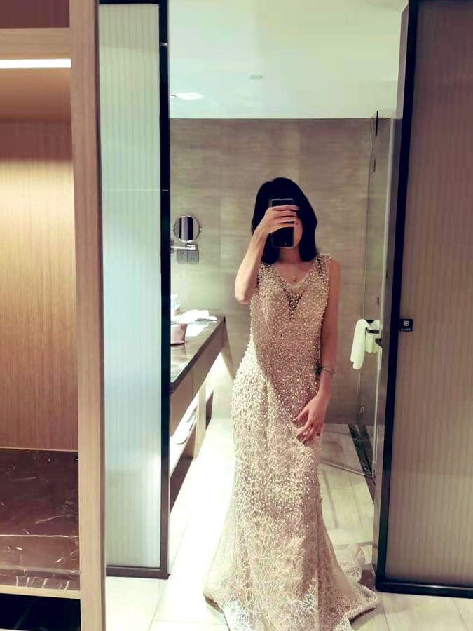 Chinese girl flashing in public