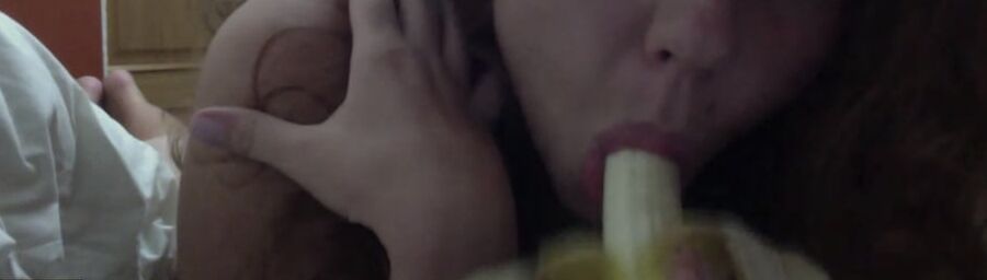 Banana blowjob