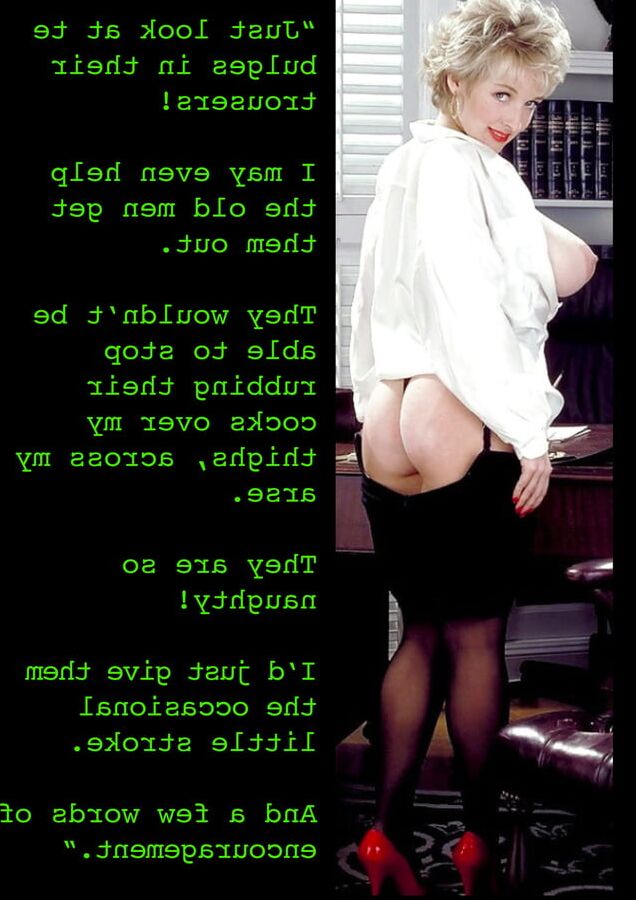 The dutiful secretary. A caption story.