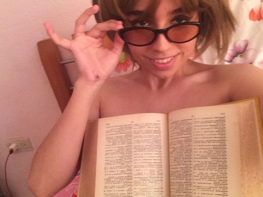 Abi cute super slut spanish exposed part study with me