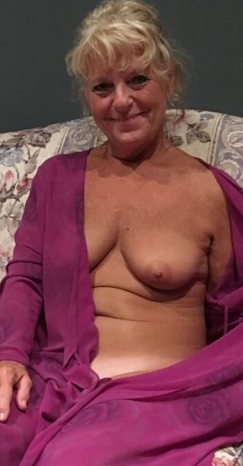 Naked under the fuchsia gown
