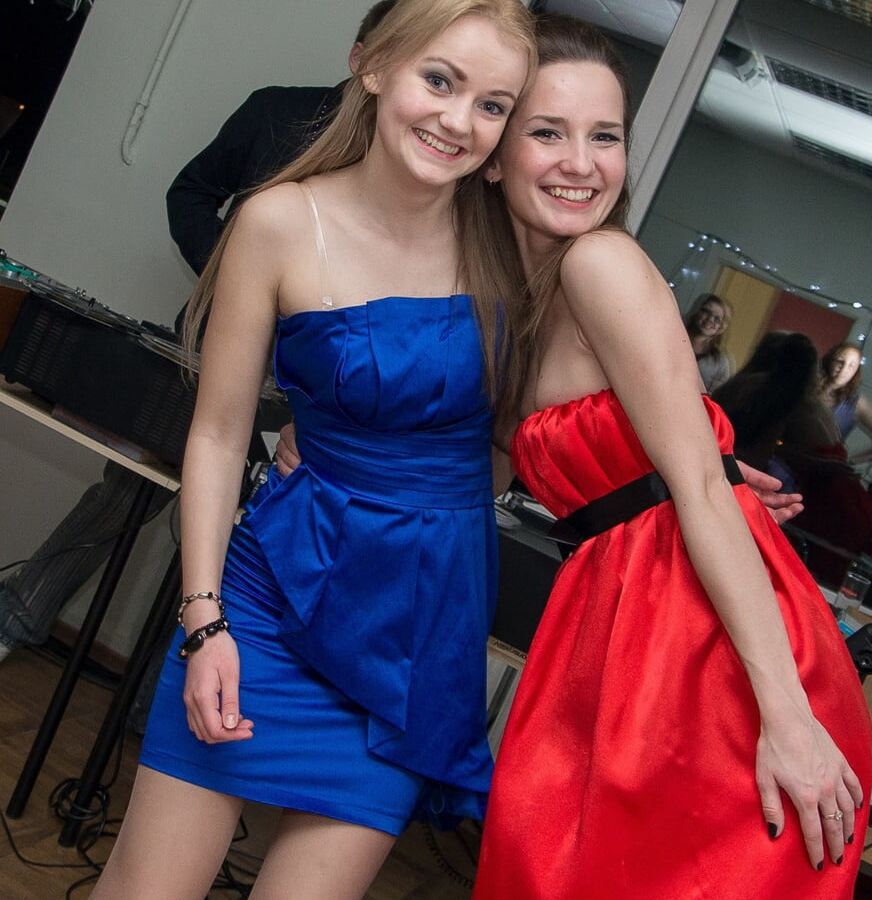Posh Christmas Party Pantyhose Blonde &amp; Brunette