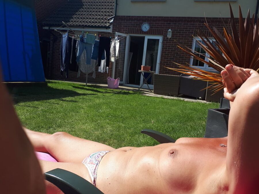 Sexy sunbathing matures