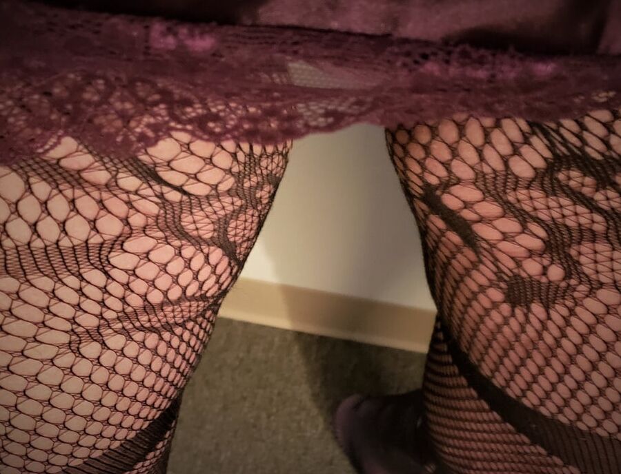 Bisexual Showing Off Silk Panties &amp; Stockings