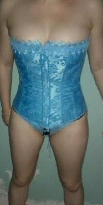 Tara baby blue corset
