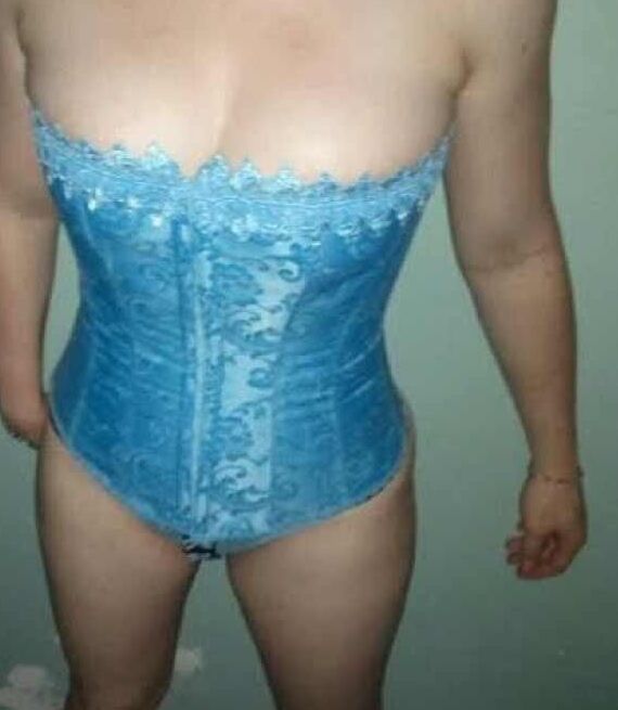 Tara baby blue corset