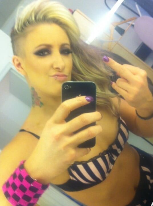 Showing the middle finger