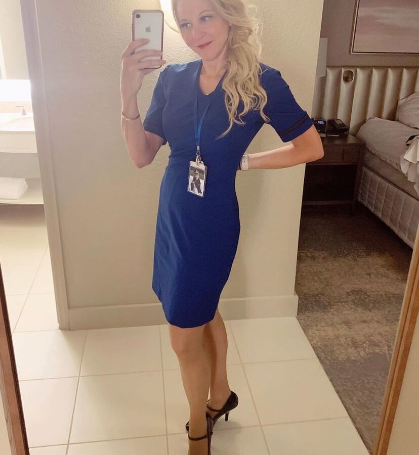 Mature stewardess is a horny mom