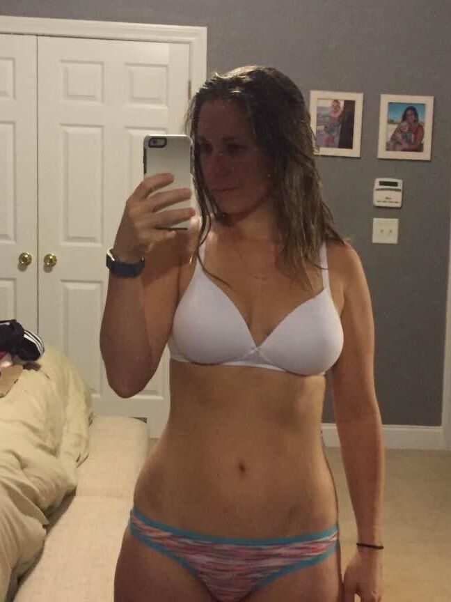 Sexy Blonde Milf Mirror Posing
