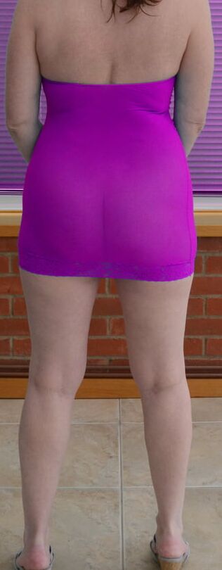 Purple See through Dress