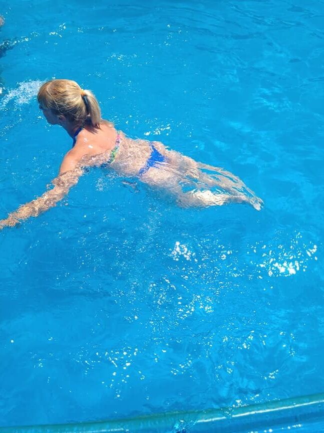 Pato en la pile verano