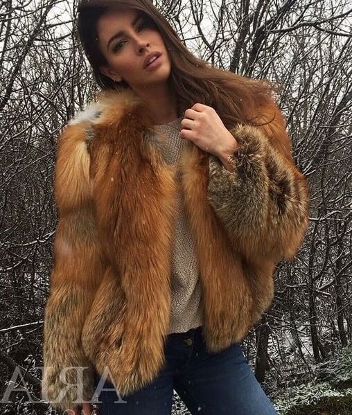 Woman in fur coat