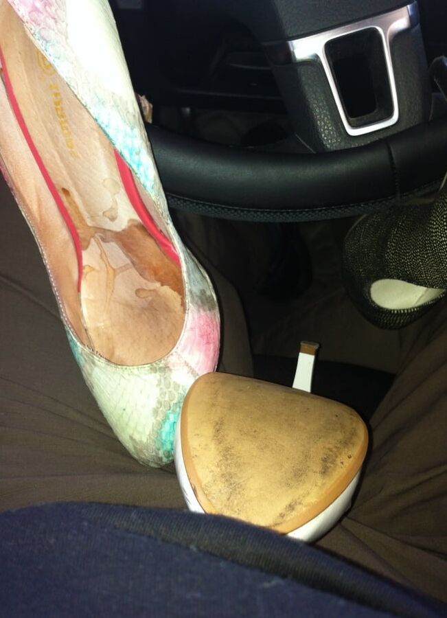 My wife&;s heels are fucked by my friends like a prostitute