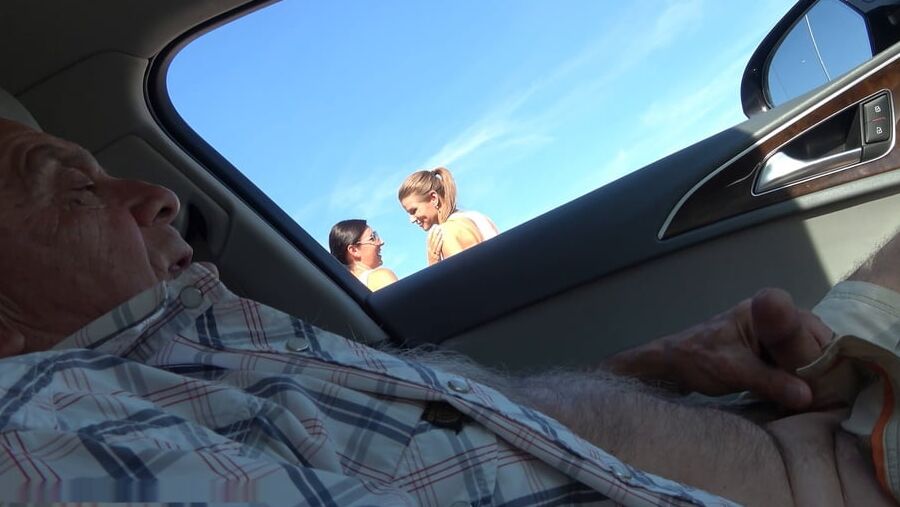 Two grandpas fucks young girl