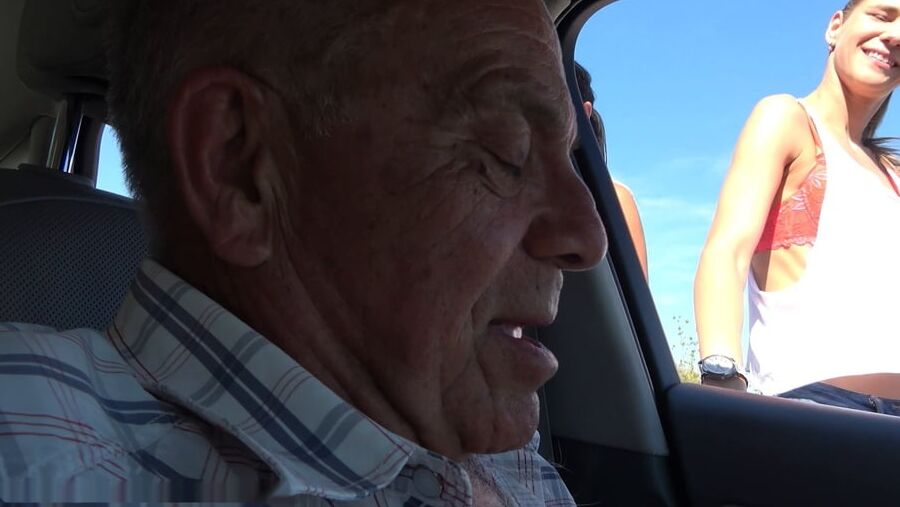 Two grandpas fucks young girl