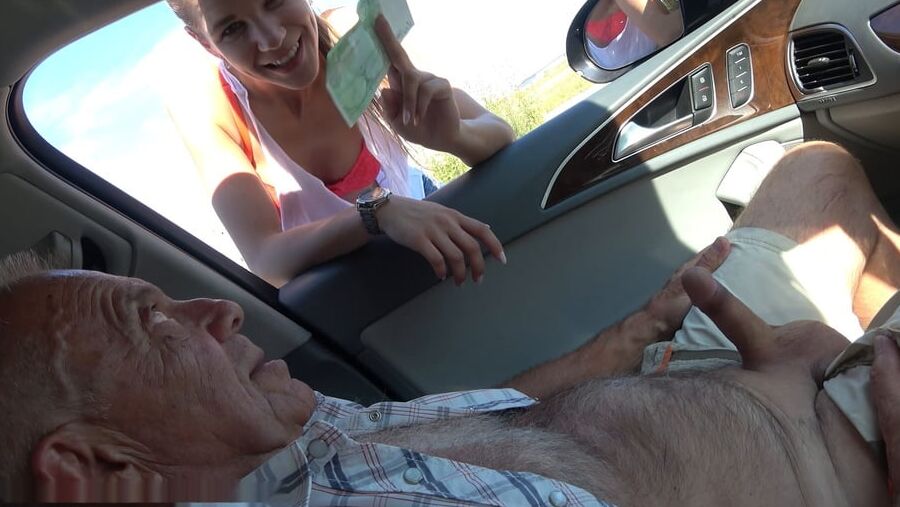 Two grandpas fucks young girl