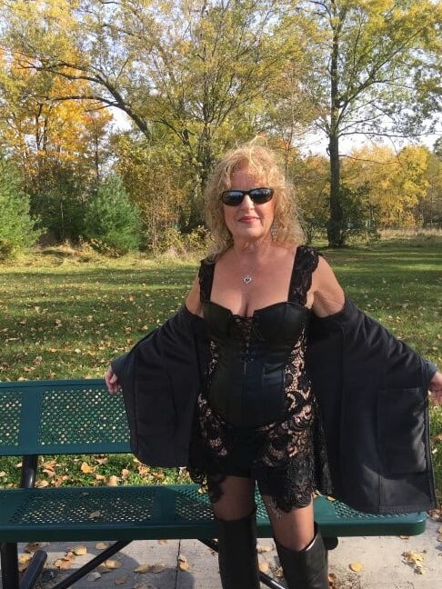 Leather and lace Bustier