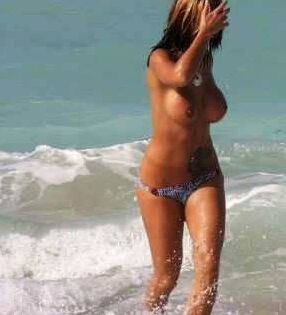 topless on the beach single
