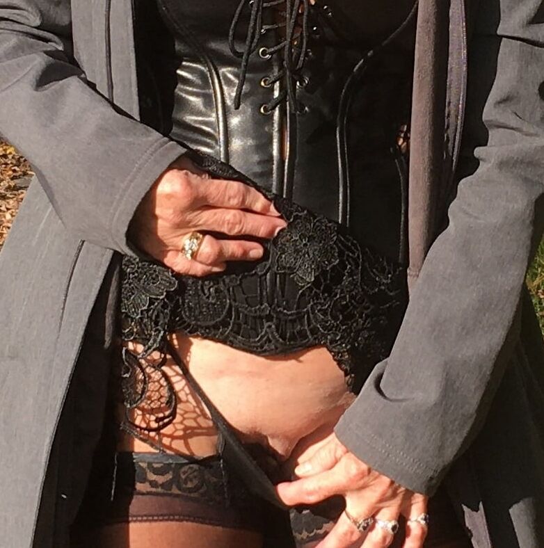 Leather and lace Bustier