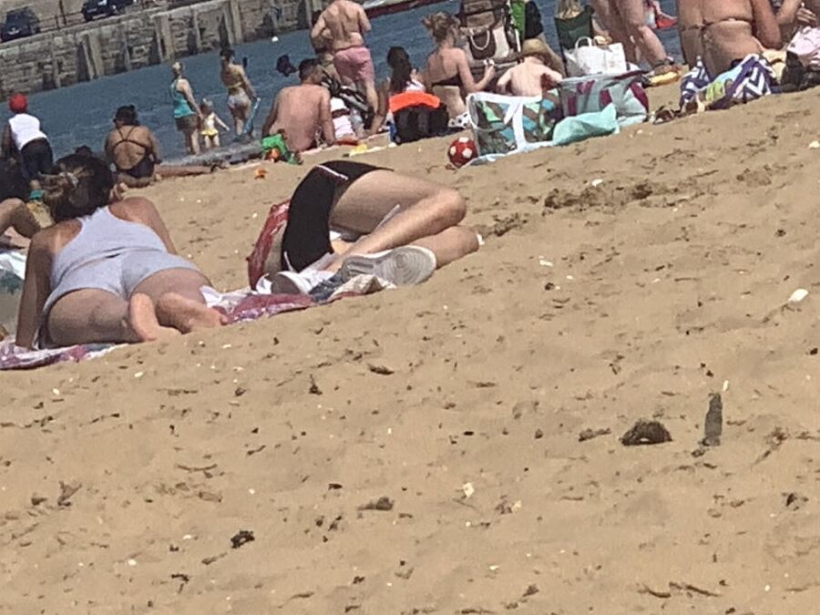Beach upskirt