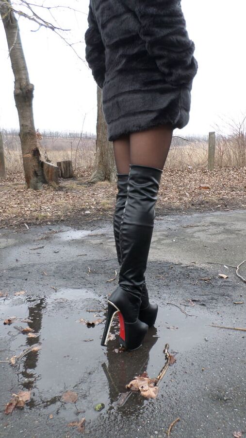 Black Boots, Tights and Fur Coat