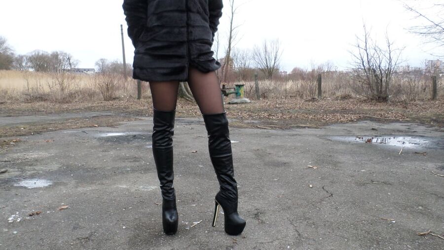 Black Boots, Tights and Fur Coat