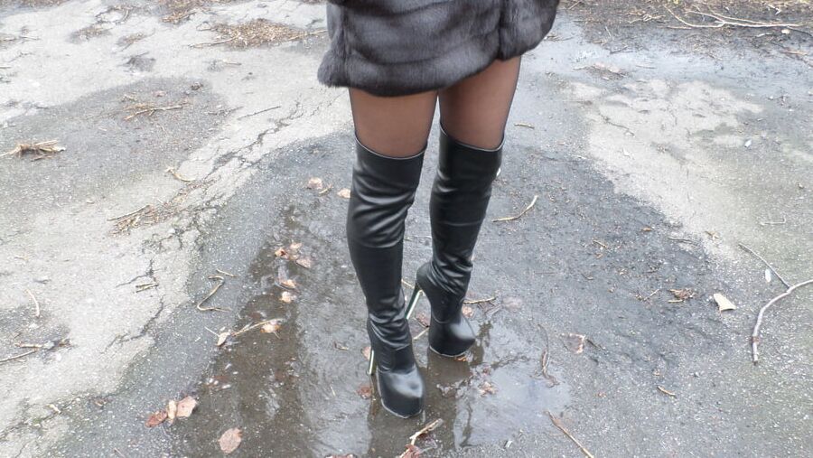 Black Boots, Tights and Fur Coat