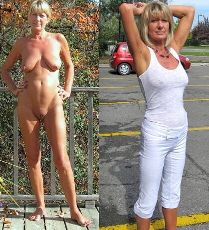 dressed and undressed milfs