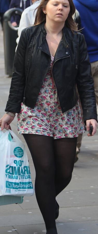 Street Pantyhose - Heavy Legged Brit Sluts