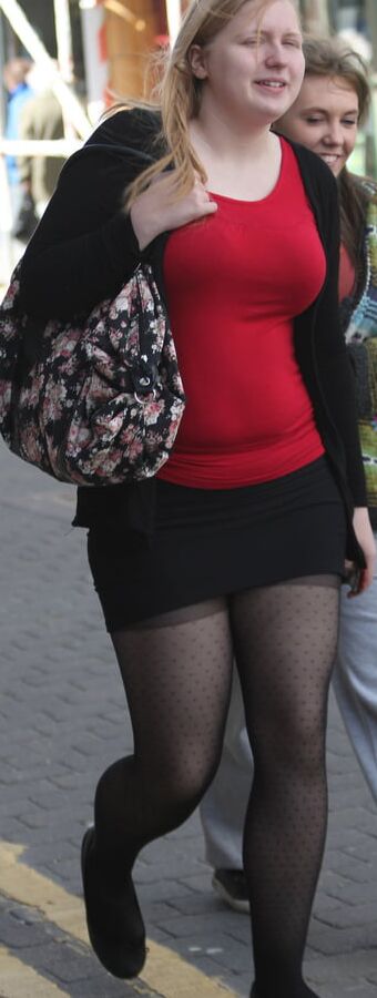 Street Pantyhose - Heavy Legged Brit Sluts