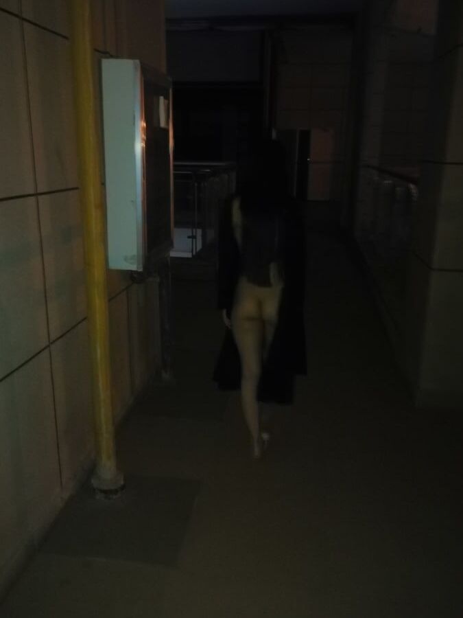 Chinese girl flashing in public