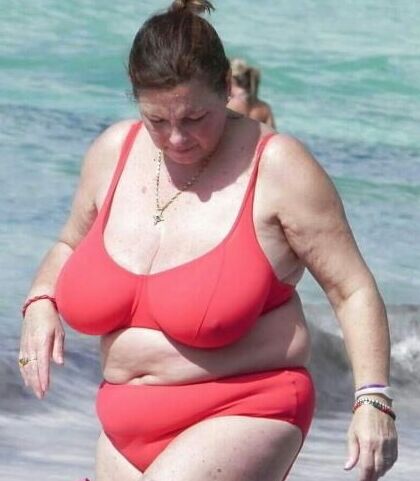 Mature ladies at the beach