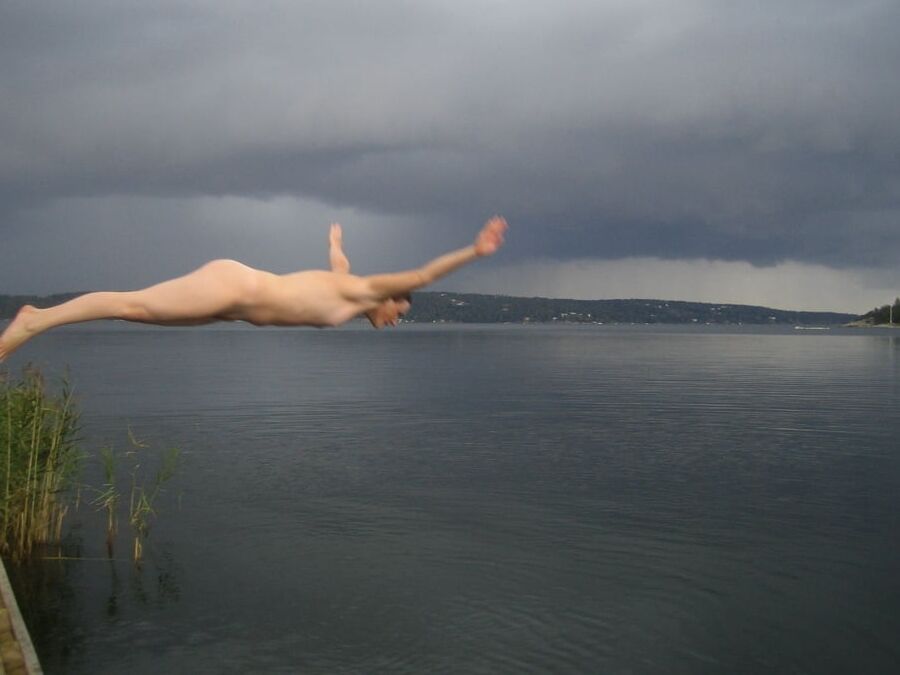 Nude swimming