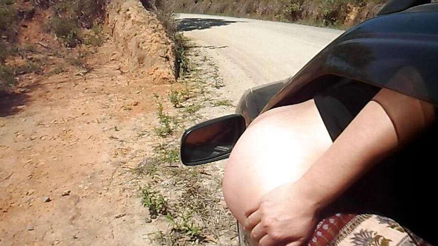 wife in car