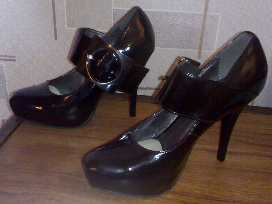 patent leather slingbacks by Prada