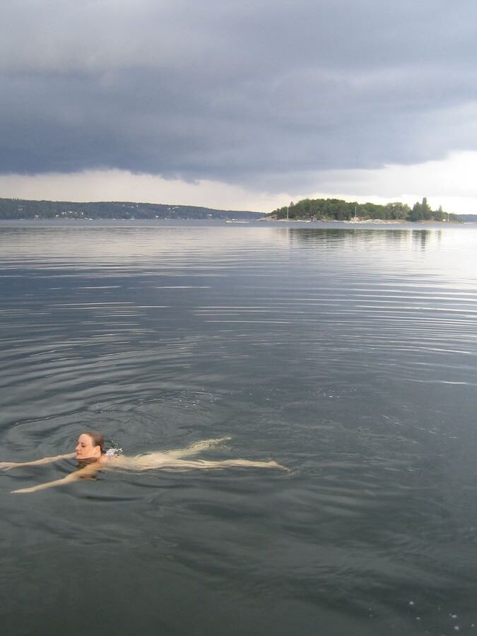 Nude swimming