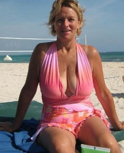 Mature ladies at the beach