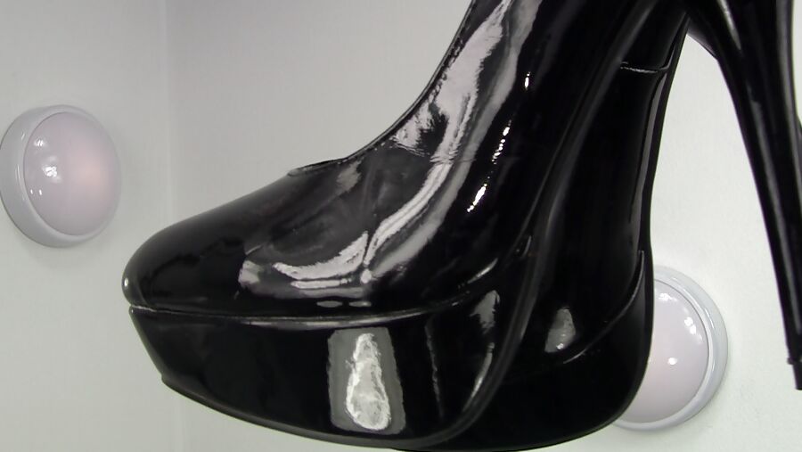 patent leather slingbacks by Prada