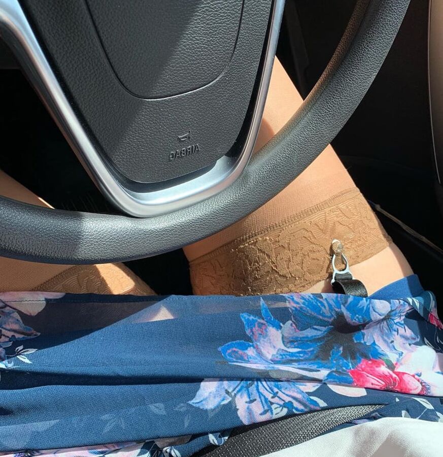 wife in car