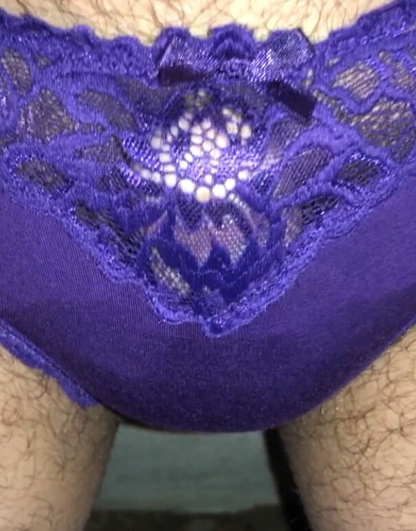 Purple panty pissing