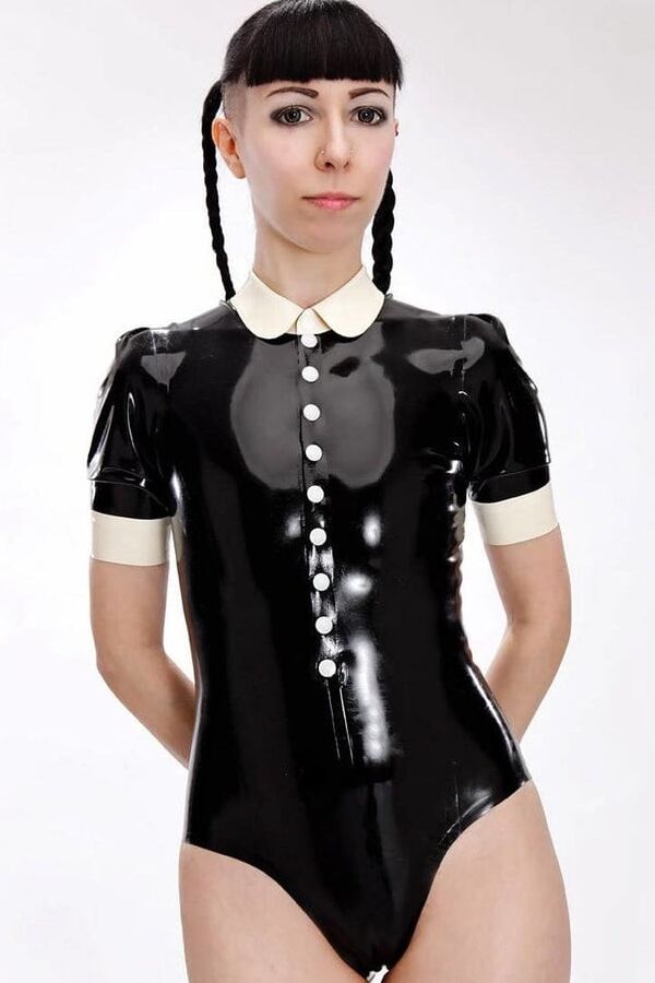 women in latex and rubber