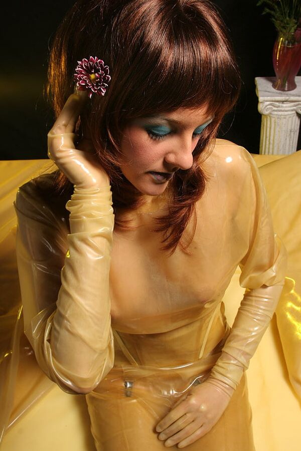 women in latex and rubber