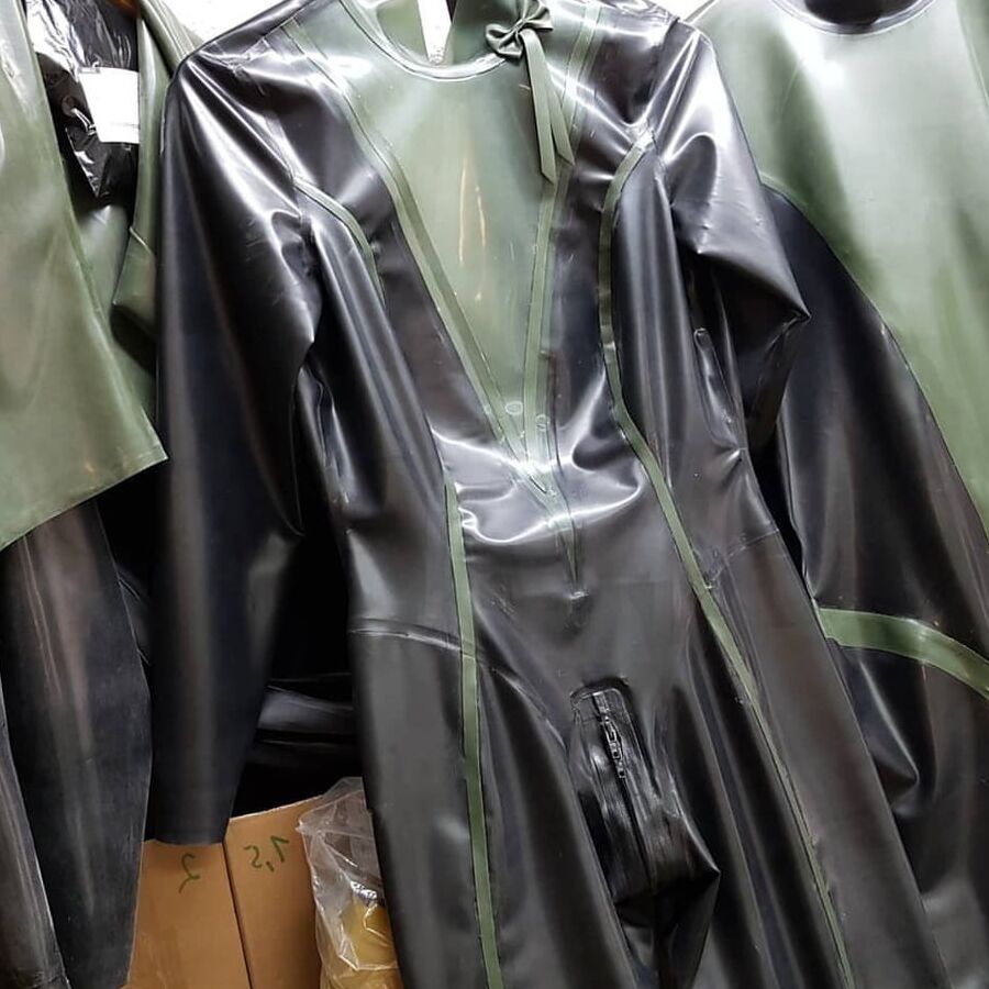 women in latex and rubber