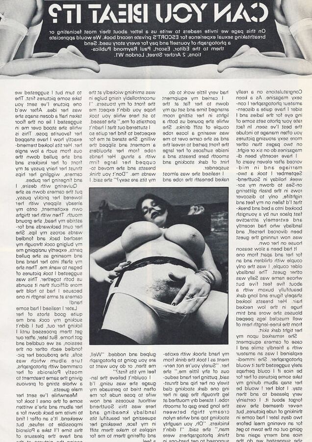 Readers letters from Escort magazine