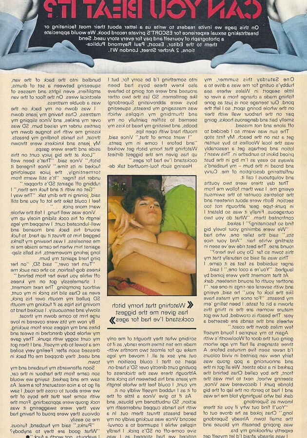 Readers letters from Escort magazine