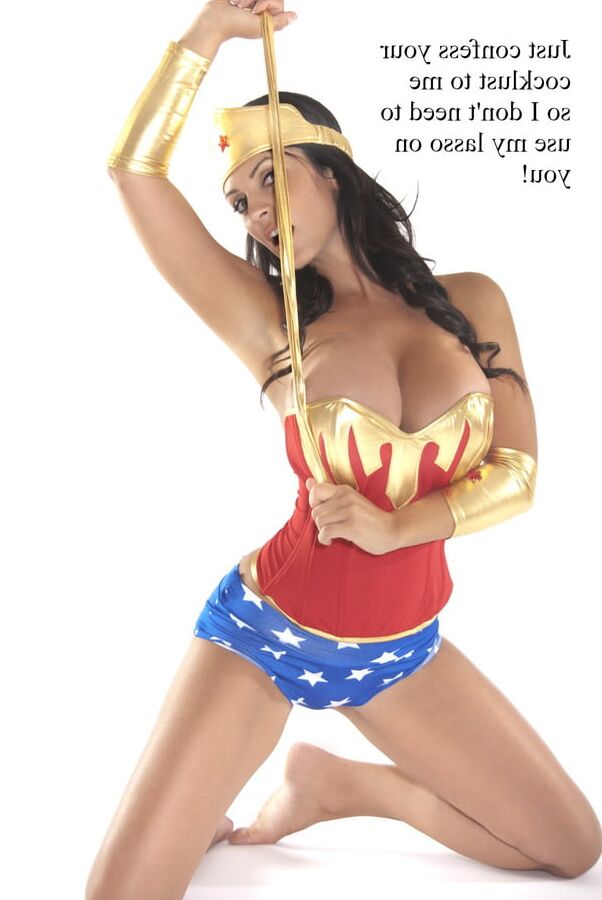 Wonder Woman encourages you to suck cock (captions)