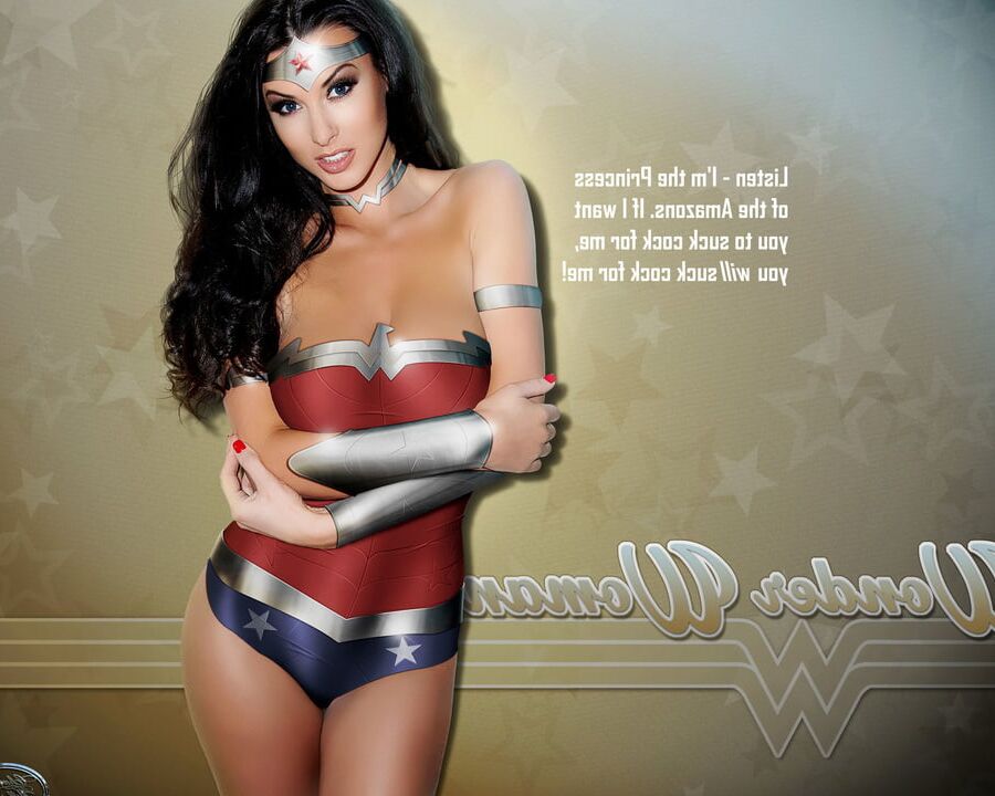 Wonder Woman encourages you to suck cock (captions)