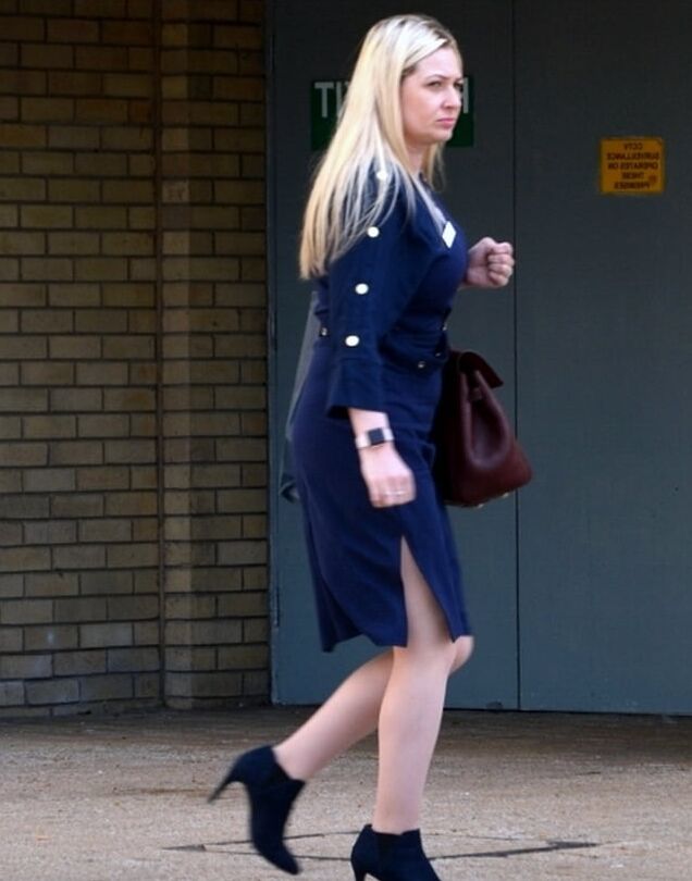 Street Pantyhose - Clueless BritCunt on the Street