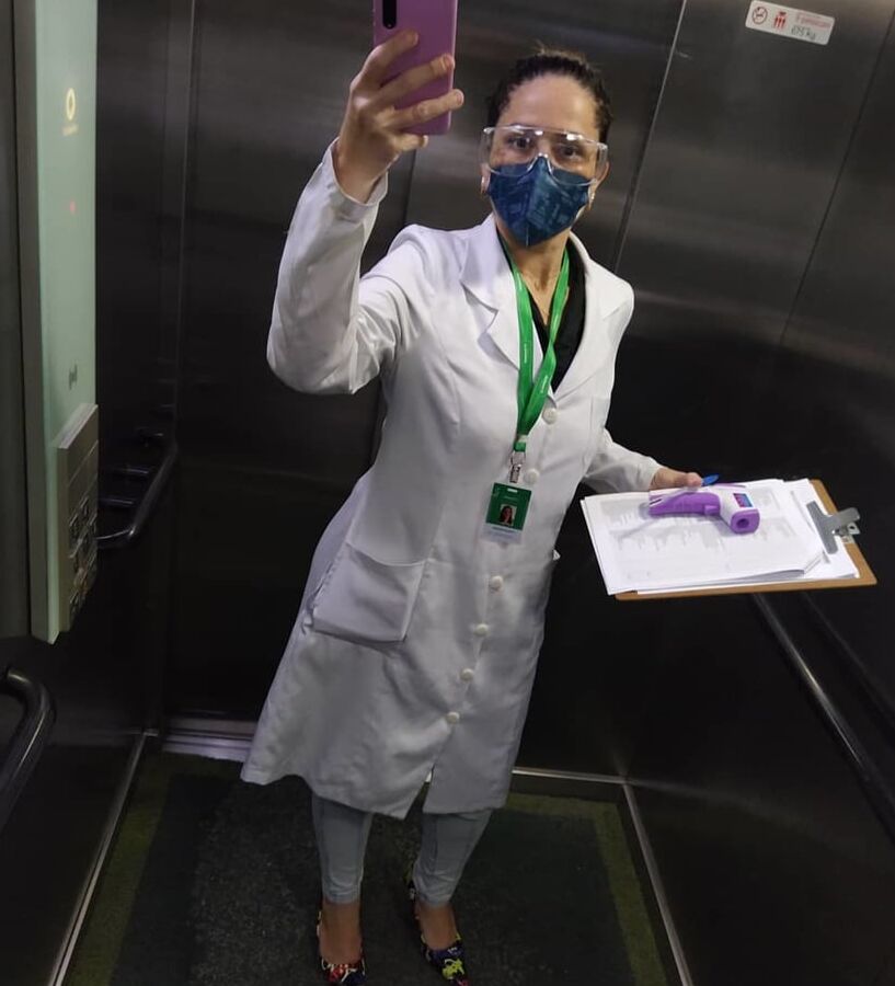 Sexy and hot hospital worker